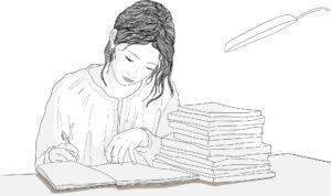 Woman writing